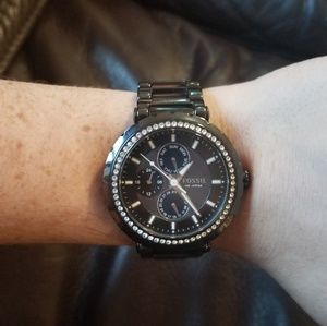 Fossil Gunmetal Chronograph Boyfriend Watch